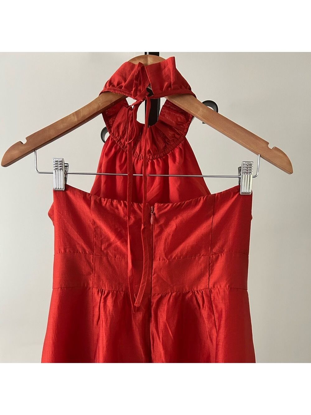 Banana Republic Halter Midi Dress, Size 4, Colour Burnt Orange. - Picture 5 of 9